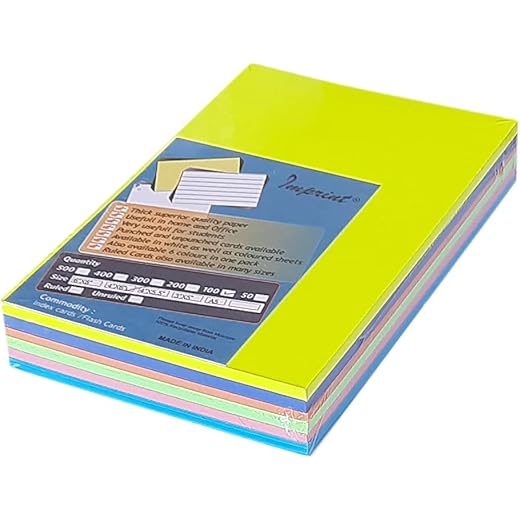 IMPRINT Index Cards Bright Colors 100 in