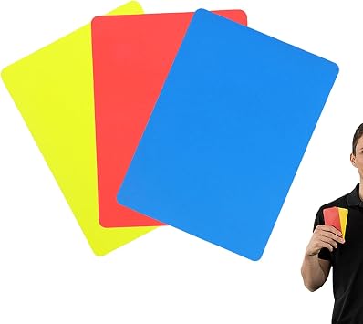 Referee Cards 3-Pieces High-Visibility Professional Judge Tool | Soccer Referee for Women Men Umpire Hockey Volleyball Basketball Wrestling Handball Game