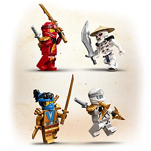NINJAGO L'Attacco del Dragone del Fuoco, Drago Giocattolo Ninja per Bambini con le Minifigure di Kai, Zane e Nya, 71753 - Lego - Immagine 6