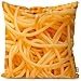 VOID Poszewka na poduszkę z makaronu, spaghetti, poliester, wodoodporna, do użytku na zewnątrz, wymiary poduszki: 80 x 80 cm