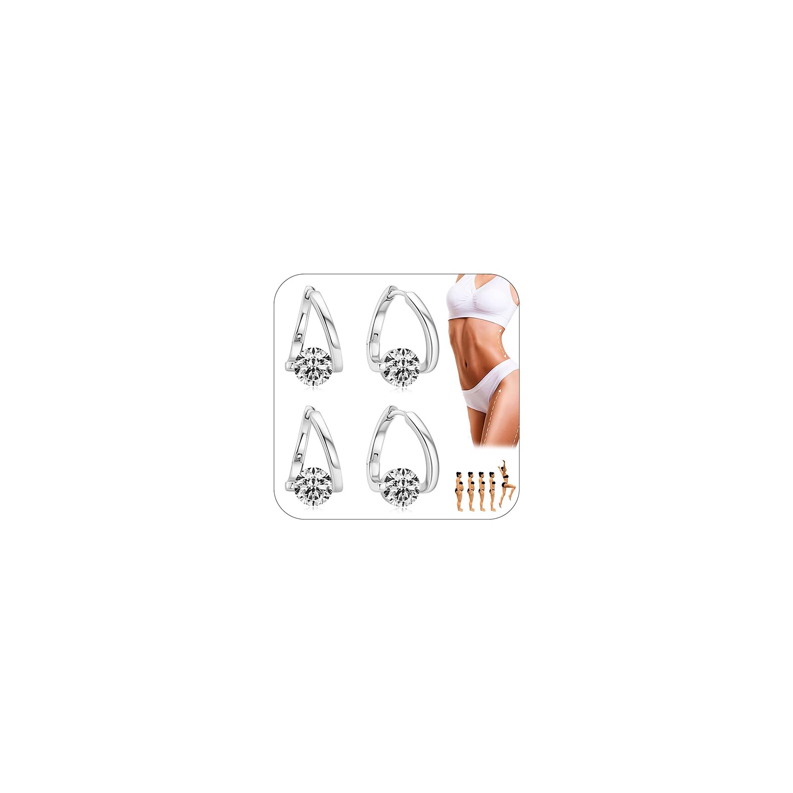 Lymphatic Earrings for Women on Prime Yoopulse Lymphatic Earrings Lymphvity Therapy Germanium Earrings Lymph Drainage Rhinestone Jewelry for Women Girls