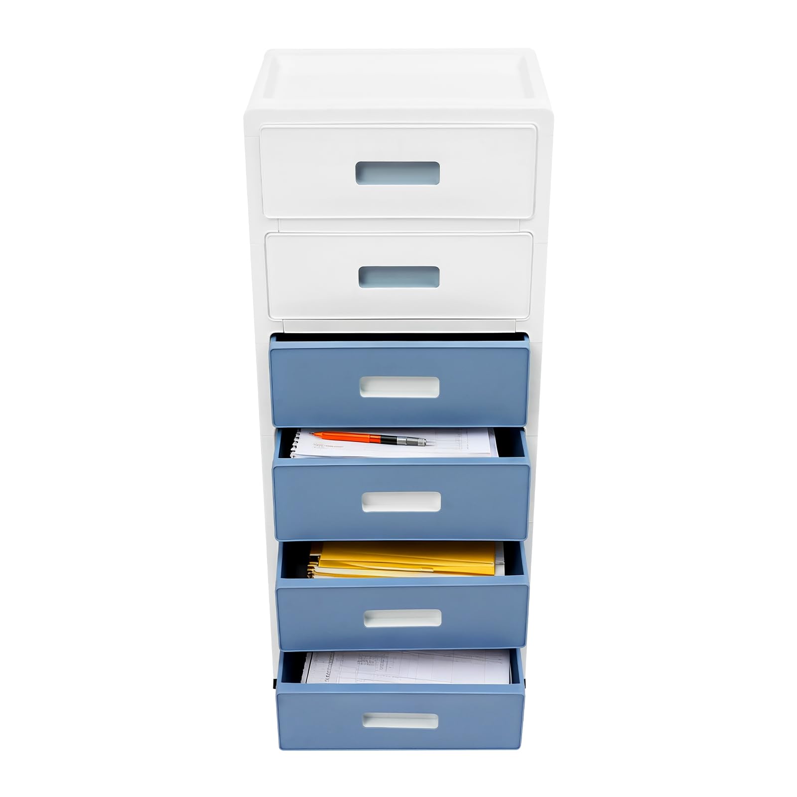 Cajonera de plástico para oficina, cajón, armario con 6 cajones, cajón de archivo, sistema de almacenamiento de plástico, sistema de almacenamiento para cocina, baño, sala de estar, oficina
