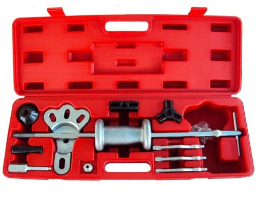 FoxHunter New Comprehensive 16PC Axle Slide Hammer Dent Panel Puller Set Garage Car Van Internal External Use Tool Kit