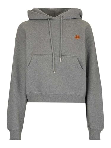 Kenzo Boxy Tiger Crest Damen Kapuzenpullover, grau, M Hoch