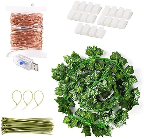 MARTHA&IVAN Artificial Ivy Fake Ivy Garland Decorations, Fake Plants, Fake Vine, Vine Decoration for Wedding, Party, Garden, Home Decoration