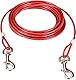 Hundeanbindekabel und Pfahl für Camping und Garten, ideal für kleine, mittlere und große Hunde (3M, Rot)