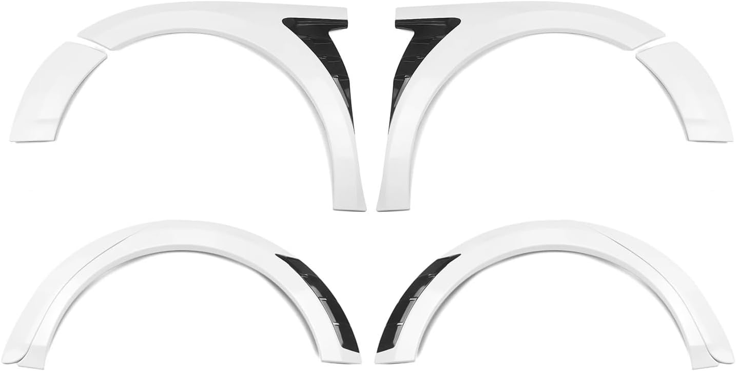 8pcs/Set Fender Flares Cover Brow Trim Compatible for Toyota Camry SE XSE Sport Model 2018-2023 Only Car Wide Wheel Arch Mudguard Kit (Color : White)