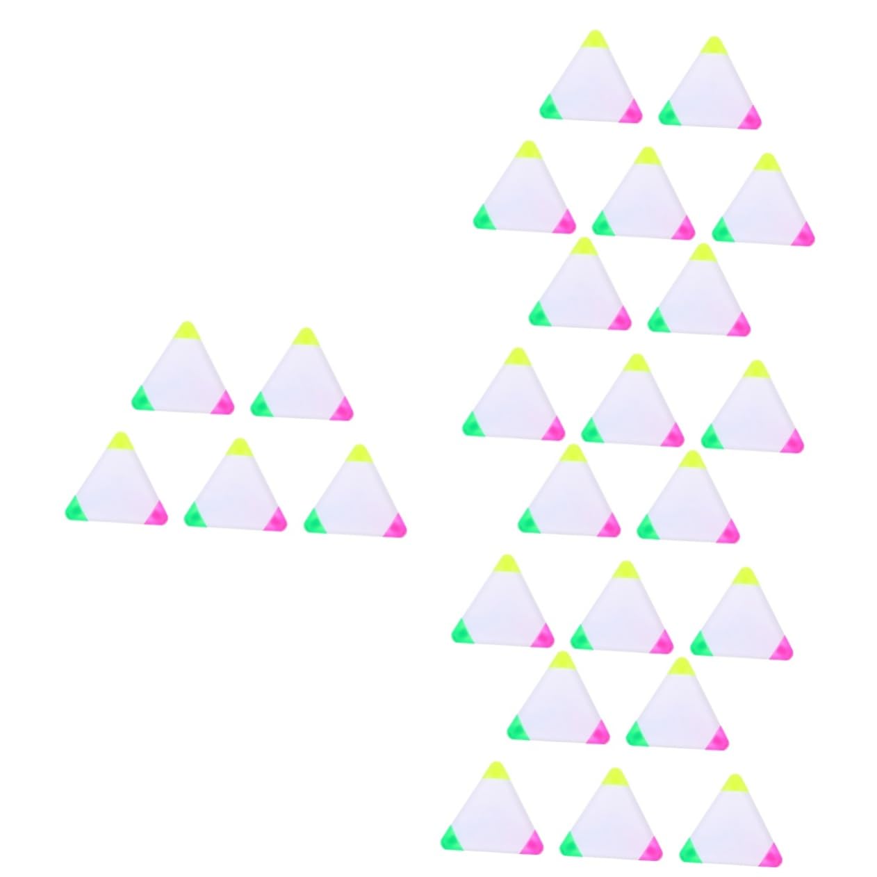 DOITOOL 5 Series Resaltador Marcadores Triangulares Rotuladores Fluorescentes Subrayadores Bolígrafos De Pluma De Color Marcador Triangular El Plastico Vistoso 5 Piezas X 5