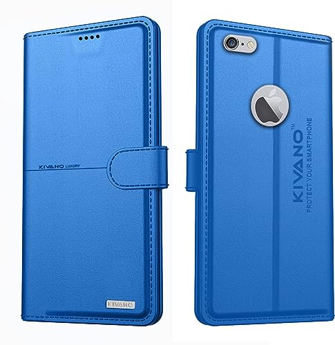 Image of Compatible with Apple iPhone 6 Flip Cover | Leather Finish | Inside Pockets & Inbuilt Stand | Shockproof Wallet Style Magnetic Closure Back Cover Case