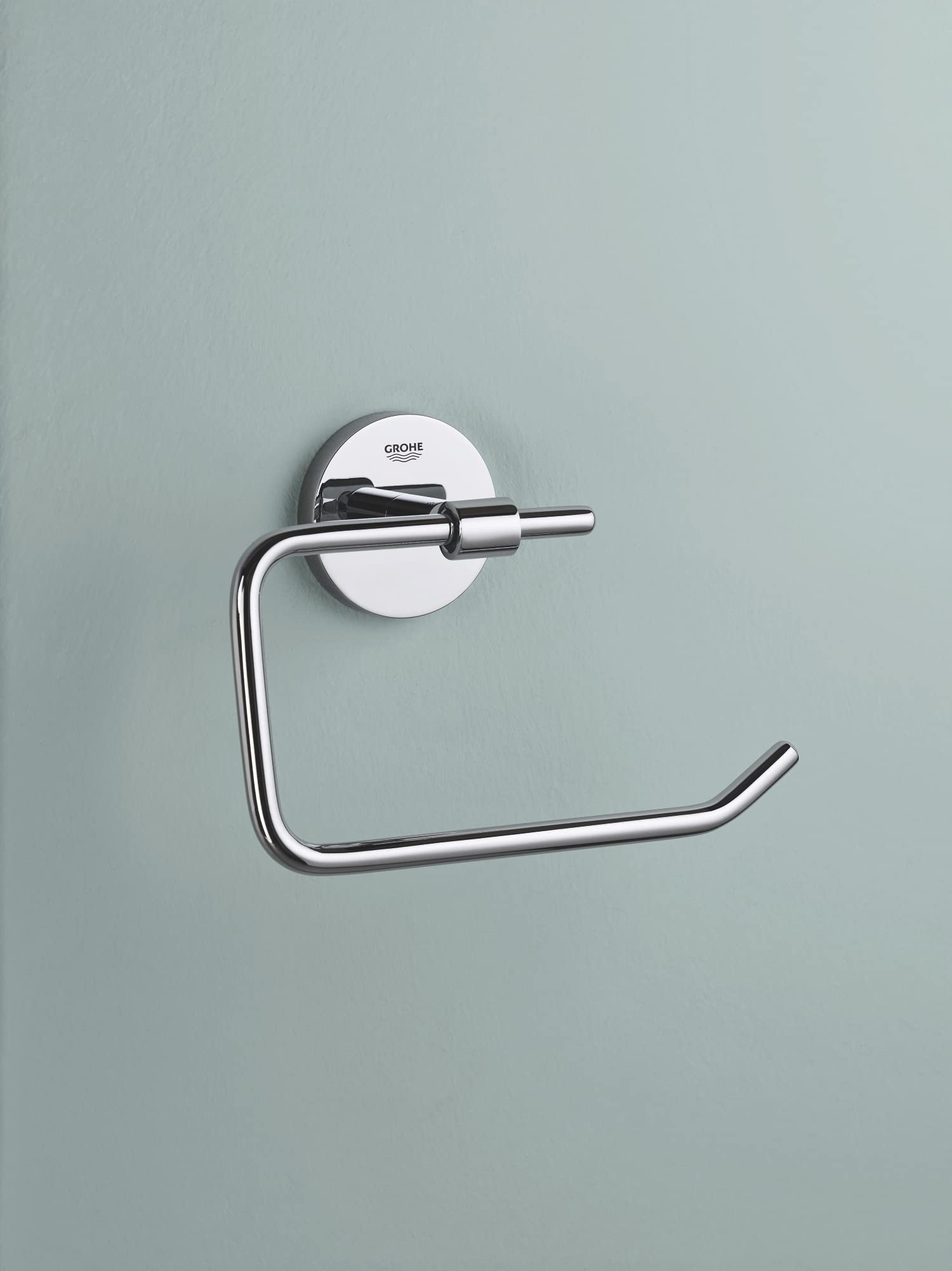 Grohe Start Cosmopolitan QuickFix uchwyt na papier toaletowy, bez pokrywki, chromowany, do klejenia (QuickGlue A1) lub przykręcany, nr ref. 41165000