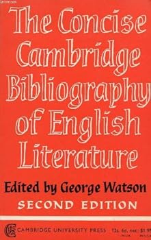 Paperback The Concise Cambridge Bibliography of English Literature 600-1950 Book