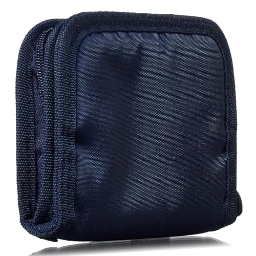 Umbro for Men, Kids Zippered Bi-Fold Minimalist Slim Nylon Wallet (Navy)2