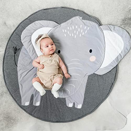 Baby Speelkleed Ronde Cartoon Olifant Patroon Zachte Katoenen Decoratie Kruipen Mat voor Kinderen - Afbeelding 3