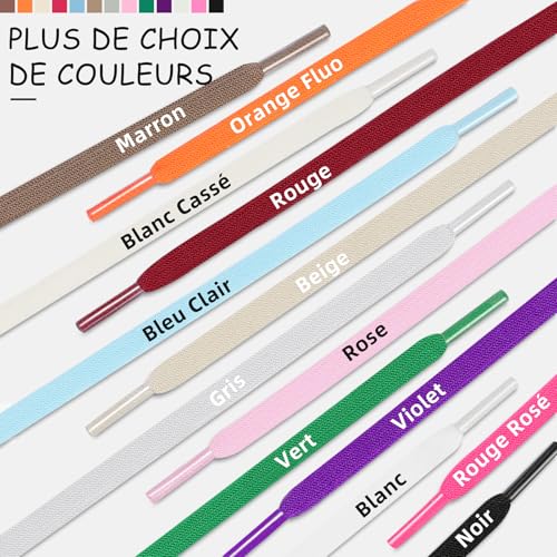 Handshop 2 Paires 6mm Paires Lacets Elastique pour Baskets, Vert – vue 6