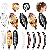 VEGCOO 16 Stück Bananen Clip Set Bananenspange Bananen Fischschwanz Haarspange Fischschwanz Weibl...