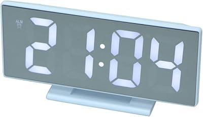 Sm Sunnimix Led Display Modern Digital Alarm Clock Digital Alarm Clock Mirror Clock With Usb Cable Amazon De Kuche Haushalt