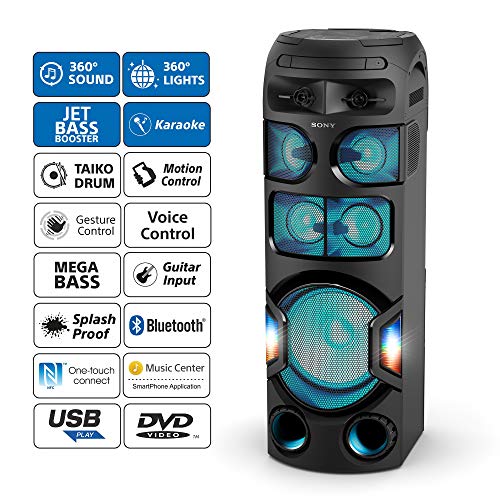 Image of Sony MHC-V82D Powerful Party Speaker with 360 Degree and Long Distance Bass Sound - Black
