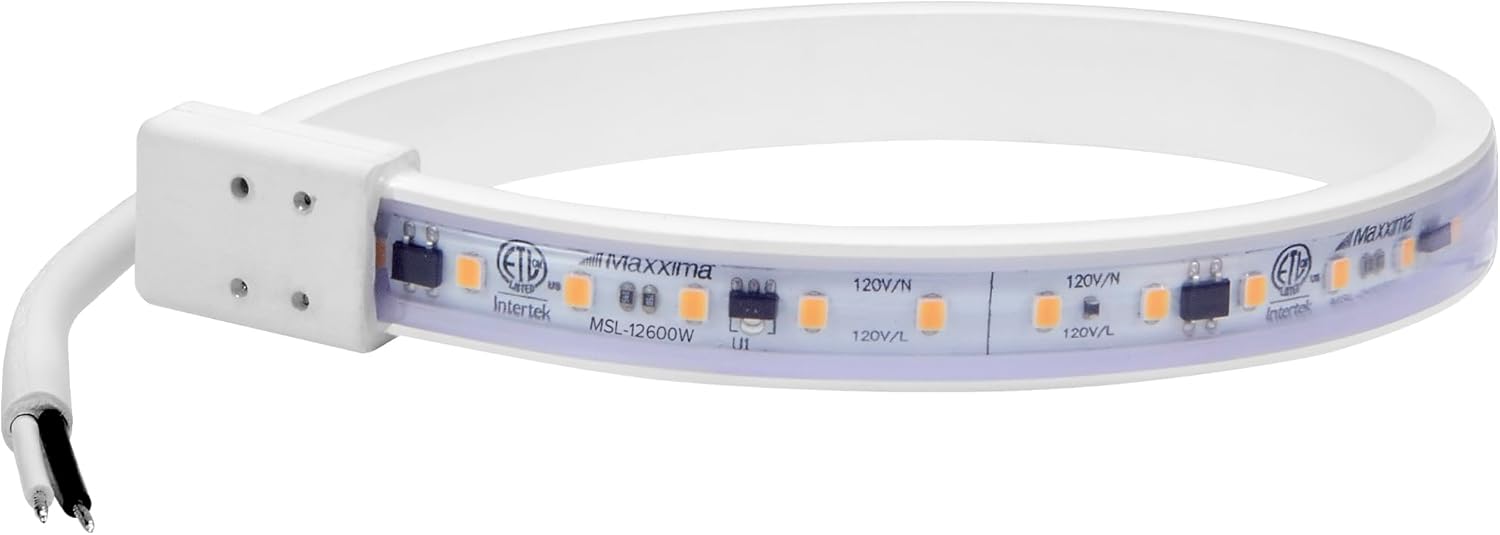 12" White PVC LED Under Cabinet Strip Light
