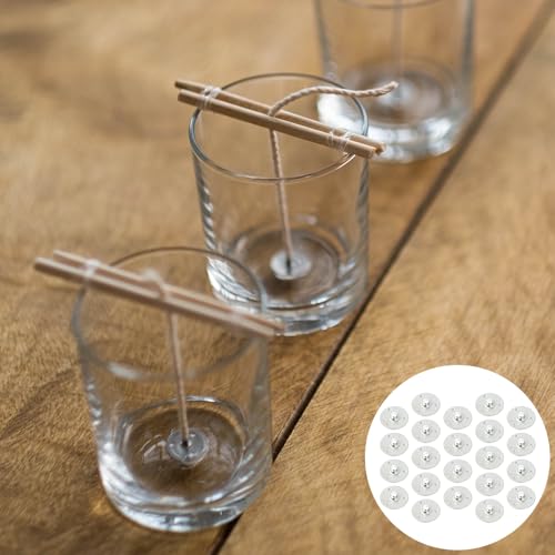 50 piezas de base metálica para mechas de vela miniatura 7