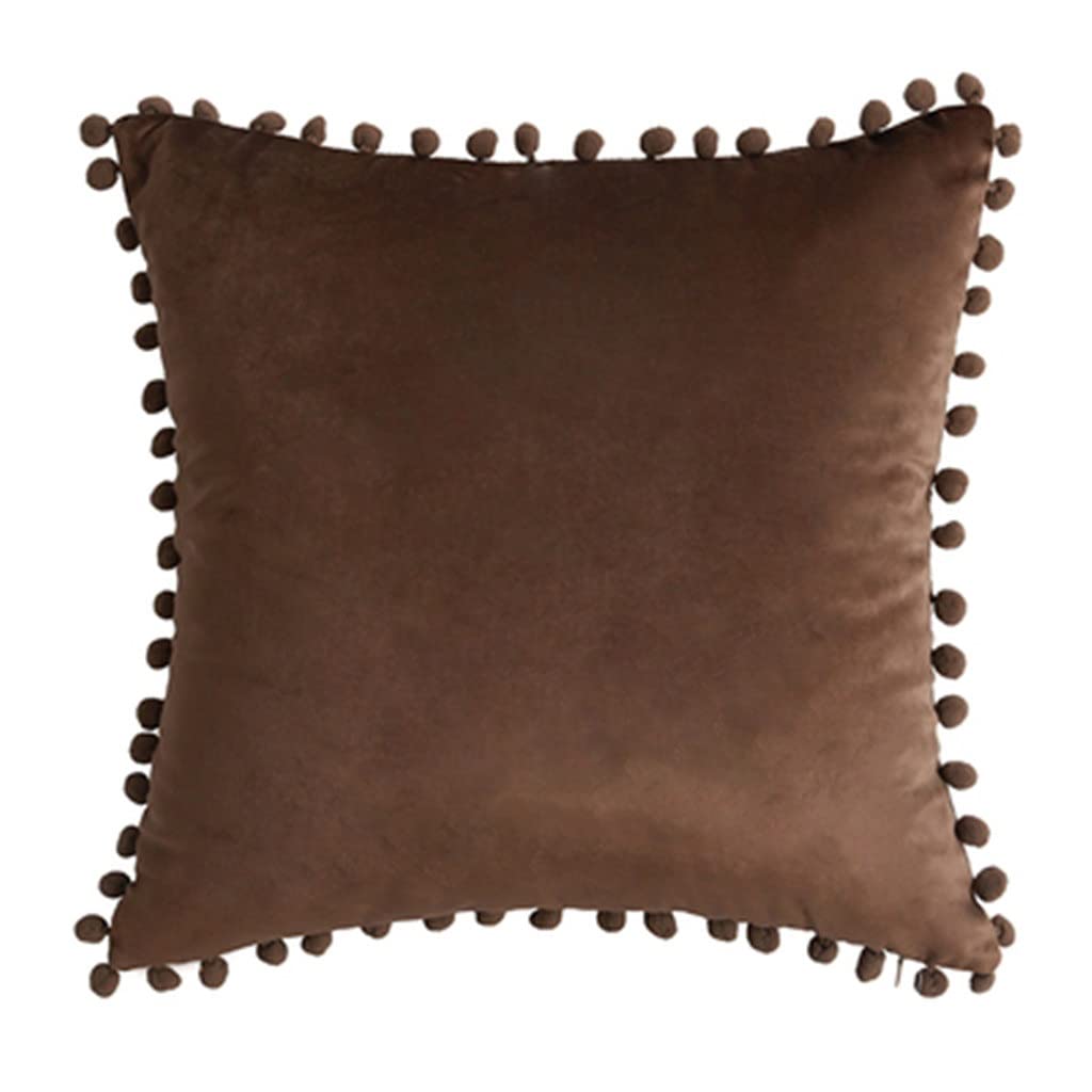MFJGHU Tassel Warm Velvet Pillow Cases Decorative Cushion Cover Pillowcases Throw Square 45 * 45cm(Style B)