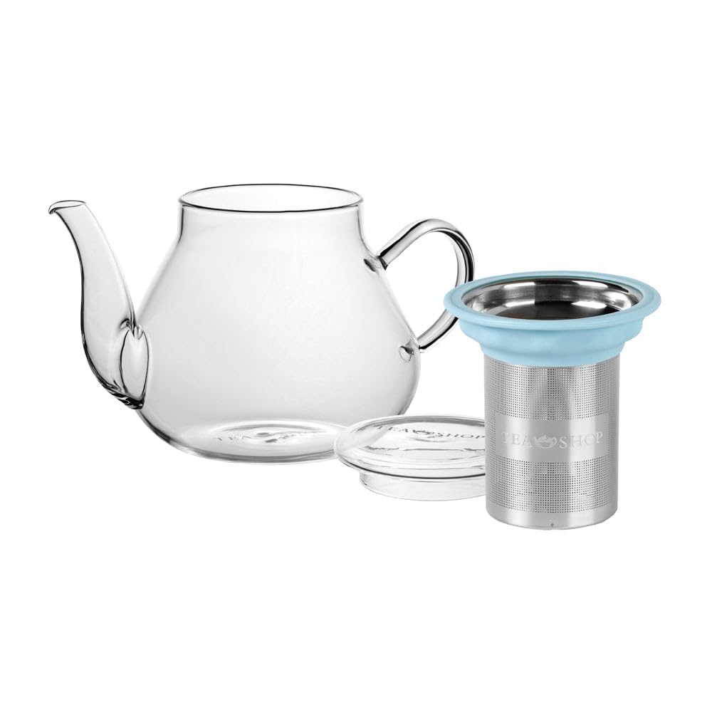 TEA SHOP - Tetera All in One Arabia 0,6L - De porcelana con infusor - Filtro de acero inoxidable - Accesorios para té o infusiones