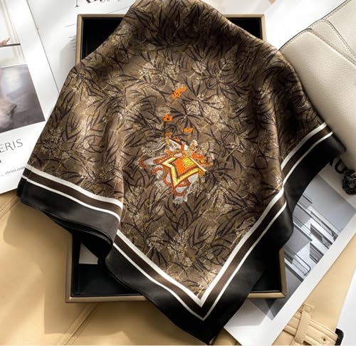 K-Elewon 100% Pure Mulberry Silk Square Scarf 27''Fashion Scarves Headscarf Natural Silk Neckerchief For Women H113