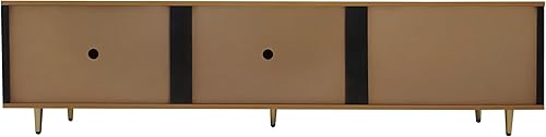 Miniatura 6 de Canditree Moderno soporte de TV para TV de hasta 75 pulgadas, mueble con 2 cajones, consola multimedia, centro de entretenimiento para sala de estar
