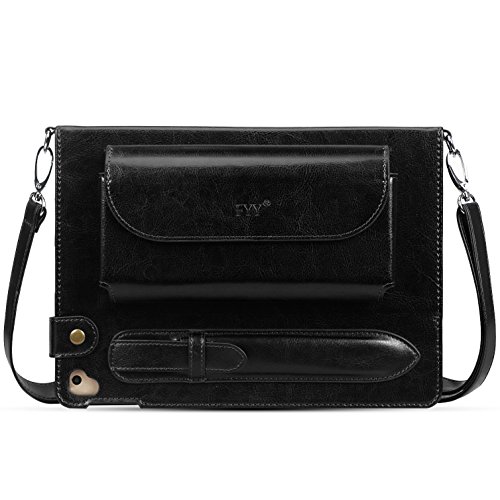 FYY Case for iPad Pro 9.7 - Luxurious Genuine Leather Case All-Powerful Cover for iPad Pro 9.7