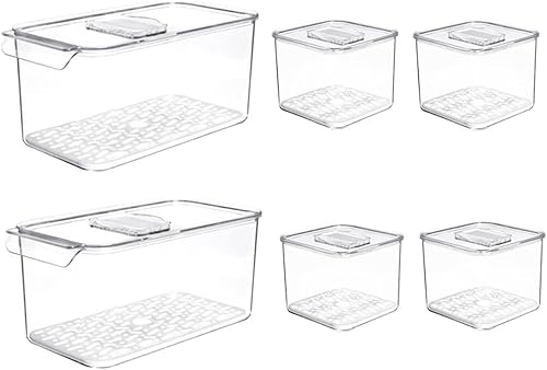 Miniatura 2 de SANNO Recipientes de almacenamiento de alimentos para refrigerador, contenedores de almacenamiento de alimentos para refrigerador, contenedores de