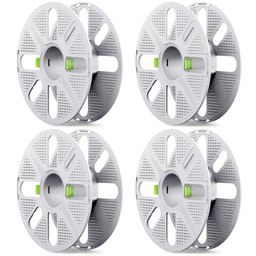 MarsWork Quick-Swap Reusable Spool for Refill Filament Two-Finger Press Design Compatible with Bambu Lab 3D Printers 4 pcs