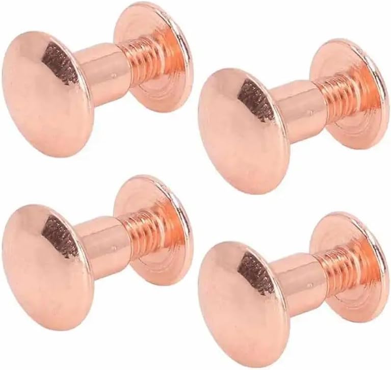 Book Binding Screw Bookbinding Round Flat Head Stud Screw Curved Surfaces for DIY Leather - (Color: Color2)