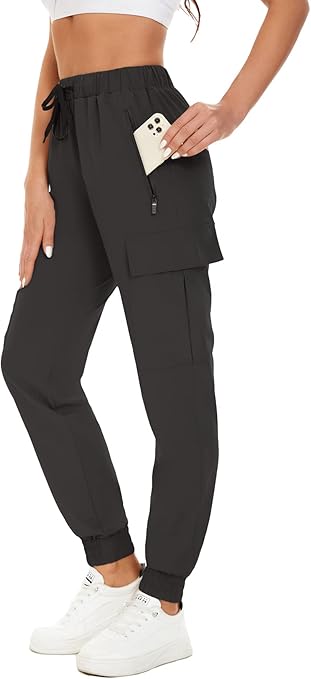 black jogger pants womens