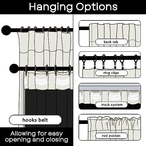 Panelsburg BHBCCREA-PSBB5090 Nursery Blackout Curtains Girl Boy Baby,Neutral Boho Black Out Toddler Curtains thumb #5