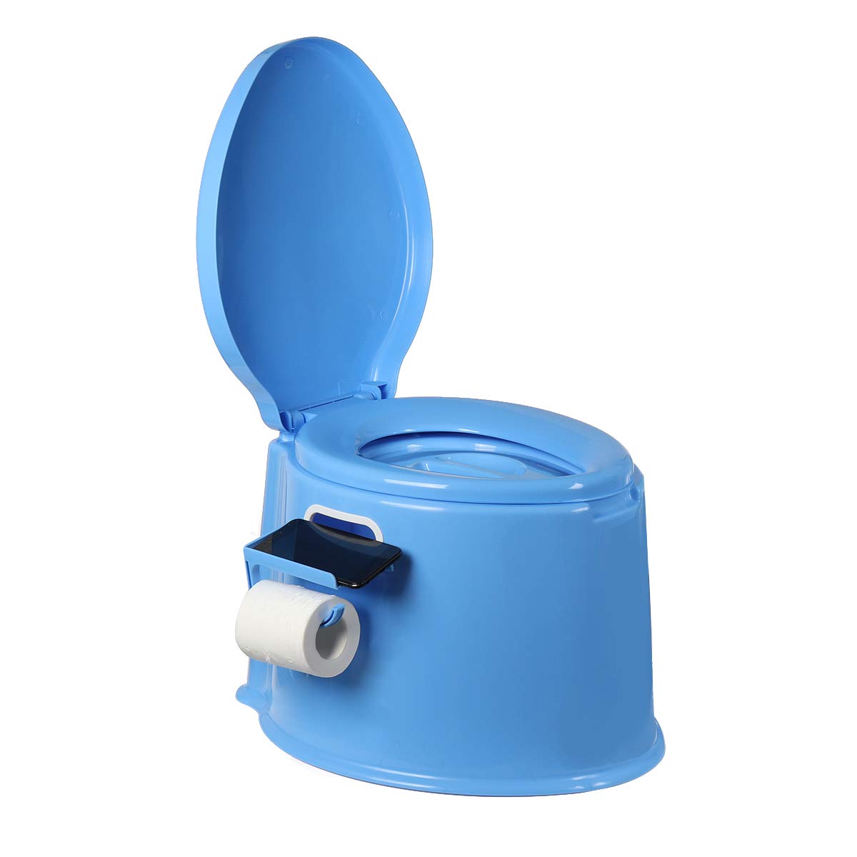 IRIS 6L Plastic Portable Travel Toilet with Seat, Handle, Removable Lid and Roll Holder, Outdoor Indoor Lightweight Compact Toilet for Hiking, Fishing, Camping Festivals Use (Blue) (B08N61K5BS) Amazon Price History, Amazon Price Tracker