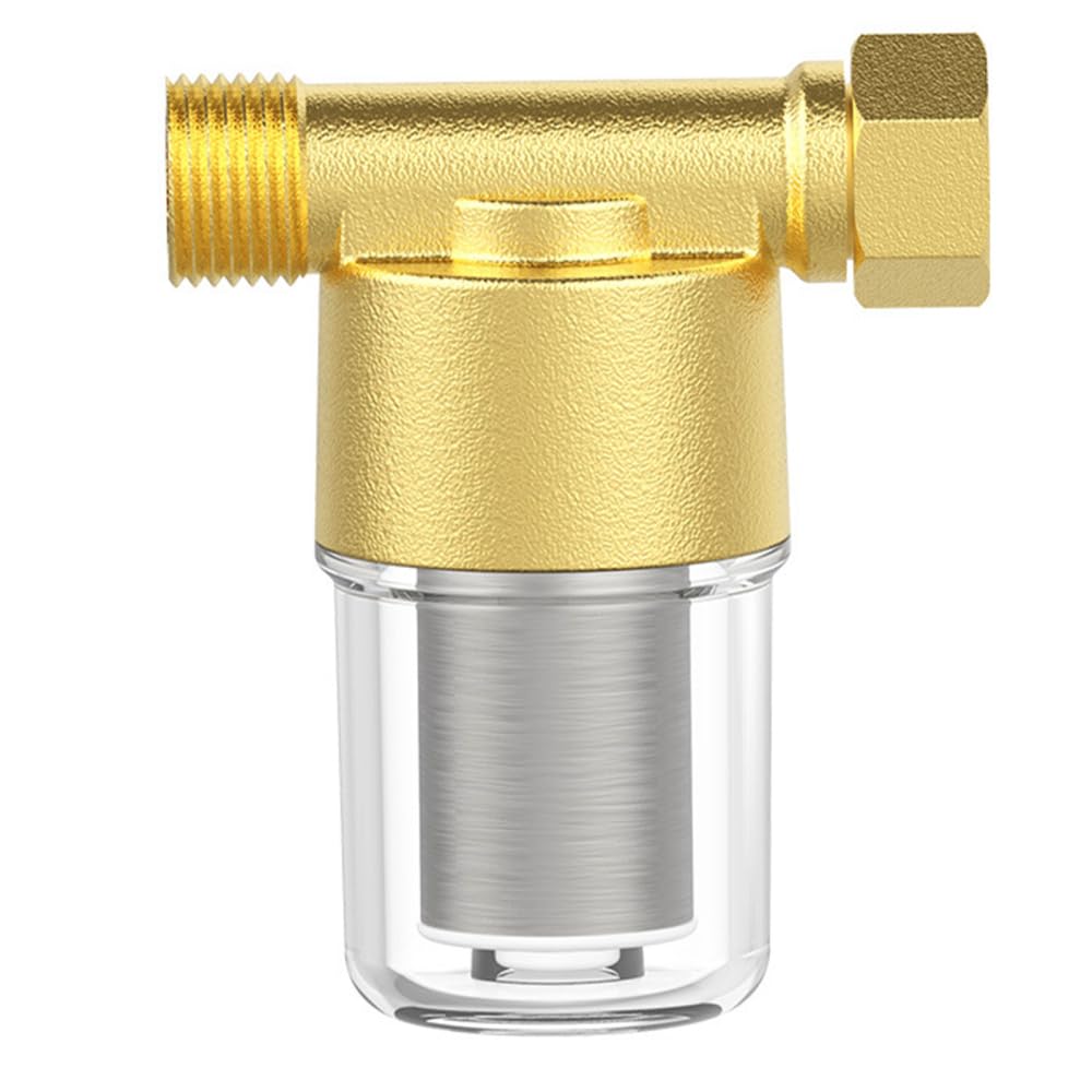 Water Filter for Tap, 1/2Inch Inline Sediment Filter Stainless Steel Impurity Filtration Element for Washing Machines, Showers, Faucets, Heater