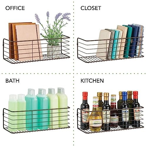 Image of Craft Mshopr inchMultipurpose Iron Wall-Mounted Kitchen Shelves Spice Rack | Medium Size 16X5.5X5.5 Inches | Black | Spice Holder And Bottle Organizer