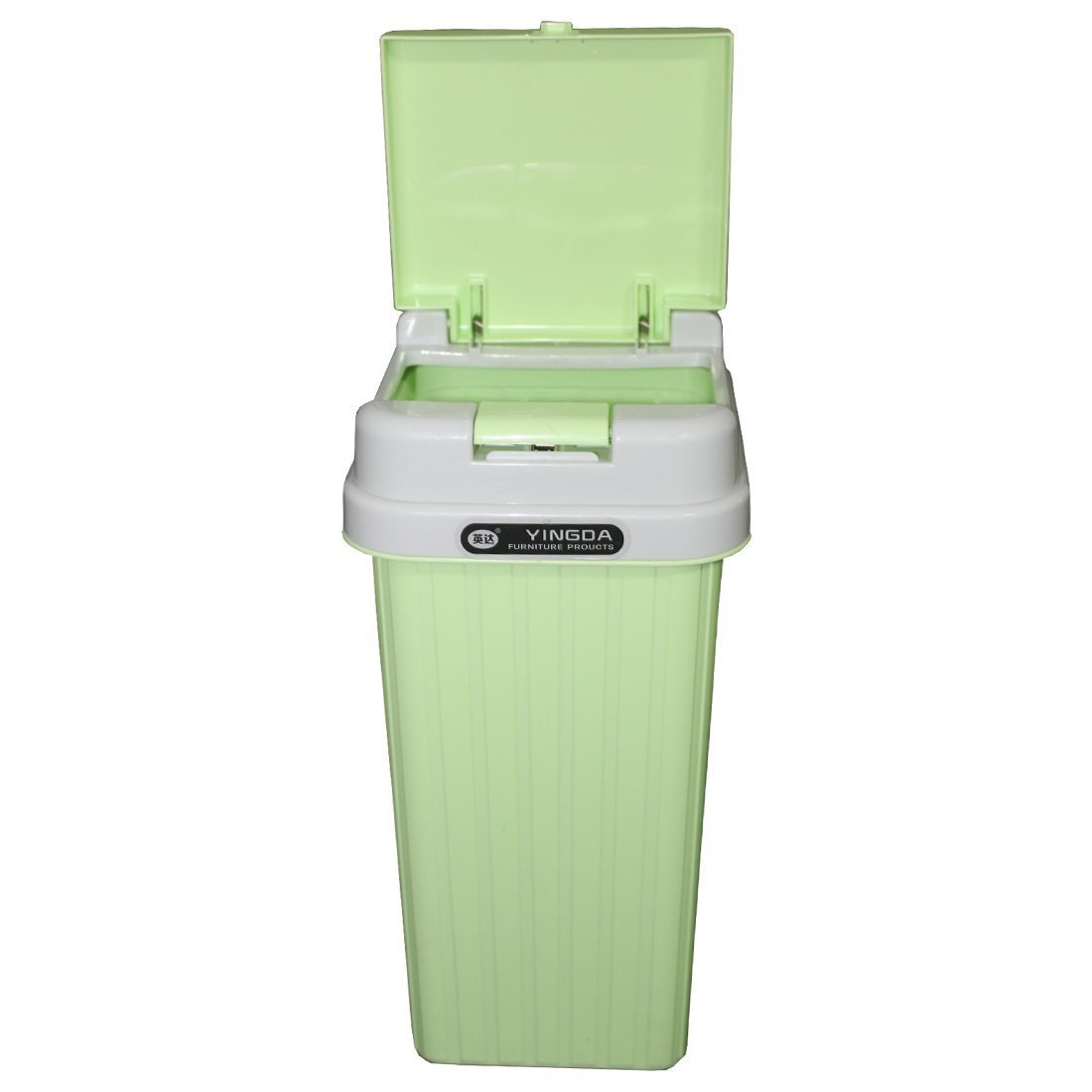 SEVIA Plastic Thicken Creative Fashion Square Toilet Dustbin with Bucket (Multicolour, 18.5 x 12 x 12 cm)