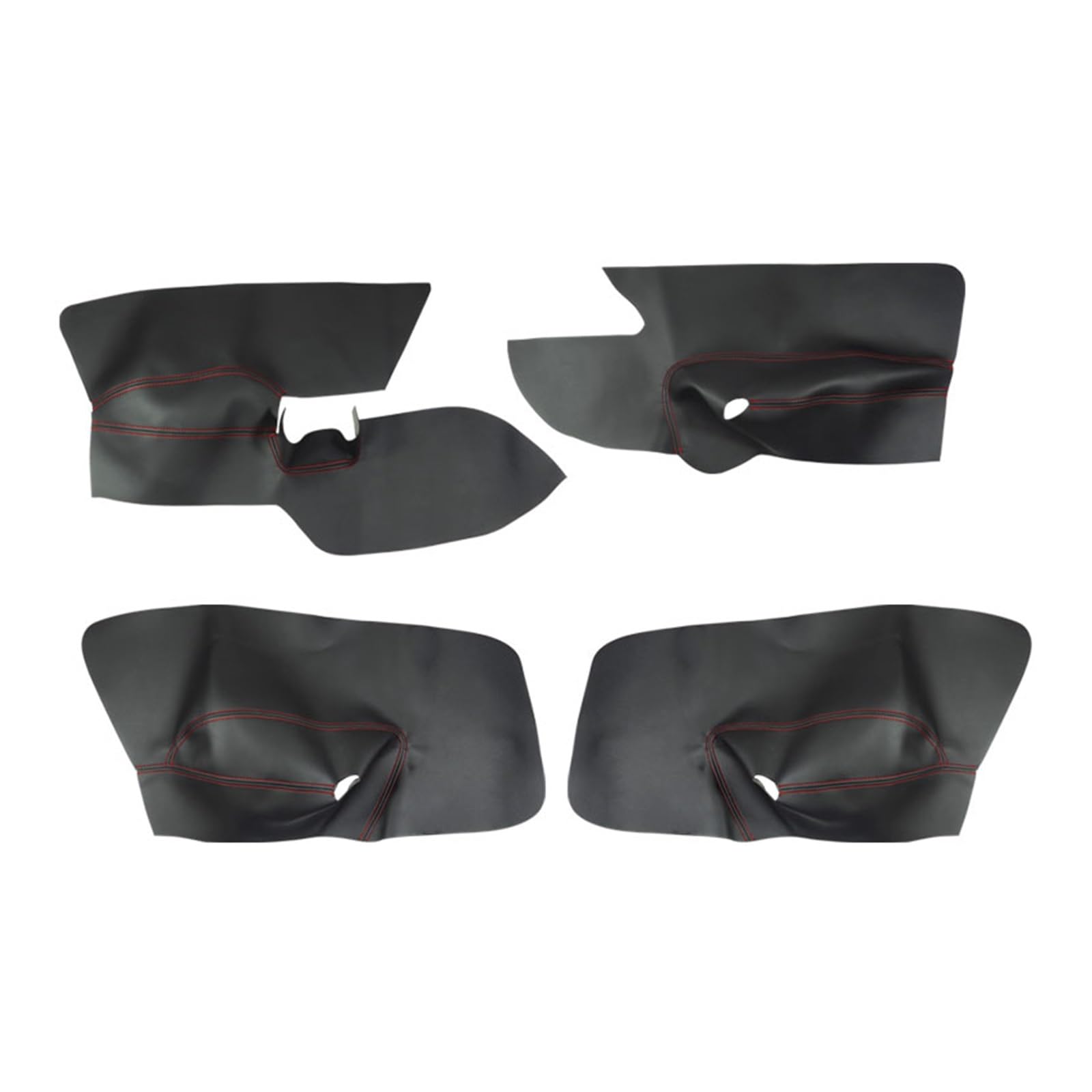 Cubierta de Panel de puerta de microfibra for conducción a la izquierda, compatible con VW, Golf 5, Jetta 2005 - 2009, cubierta de Panel de reposabrazos de puerta de coche, pegatina embellecedora ( Co