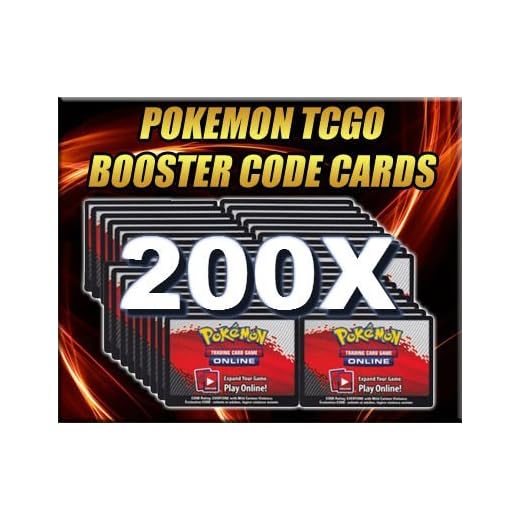 200 Booster Pack Code Pokemon Card Lot - Online Game PTCGO