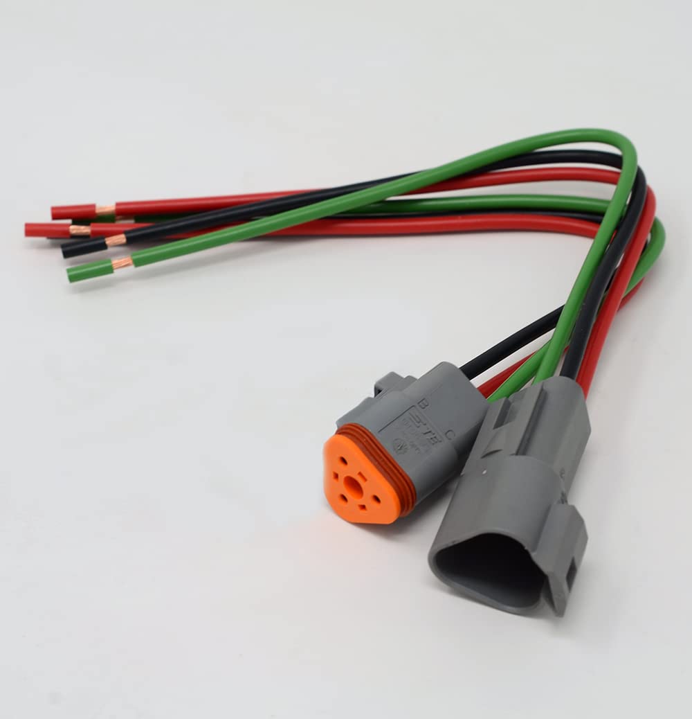 Deutsch DT 3-pin Pigtail Kit 14AWG Pure Copper GPT Wire (Made in USA)