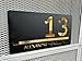 Customized Sign Outdoor House Numbers Plate Personalized House Number Plaque Modern Acrylic Laser Cut 3d Home Number Address Plaques with Street Name for House (White gold)