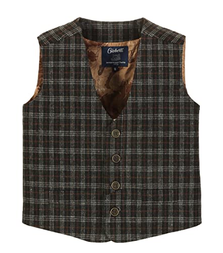 Gioberti Kids and Boys 3pc Tweed Vest with Matching Cap and Bow Tie2