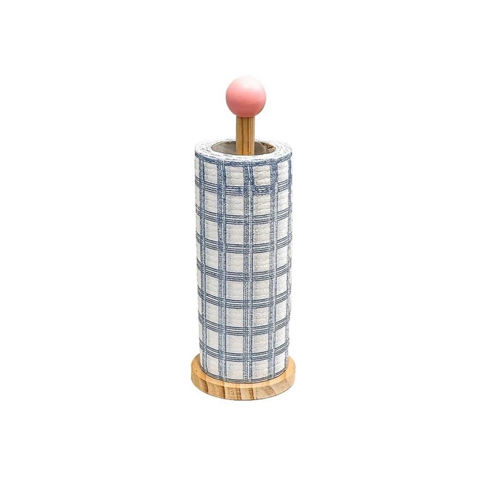 Zthyshoz Pink Paper Towel Holder Paper Towel Holder Kitchen Roll Tower Stand Round Tissue For Bedroom Bathroom