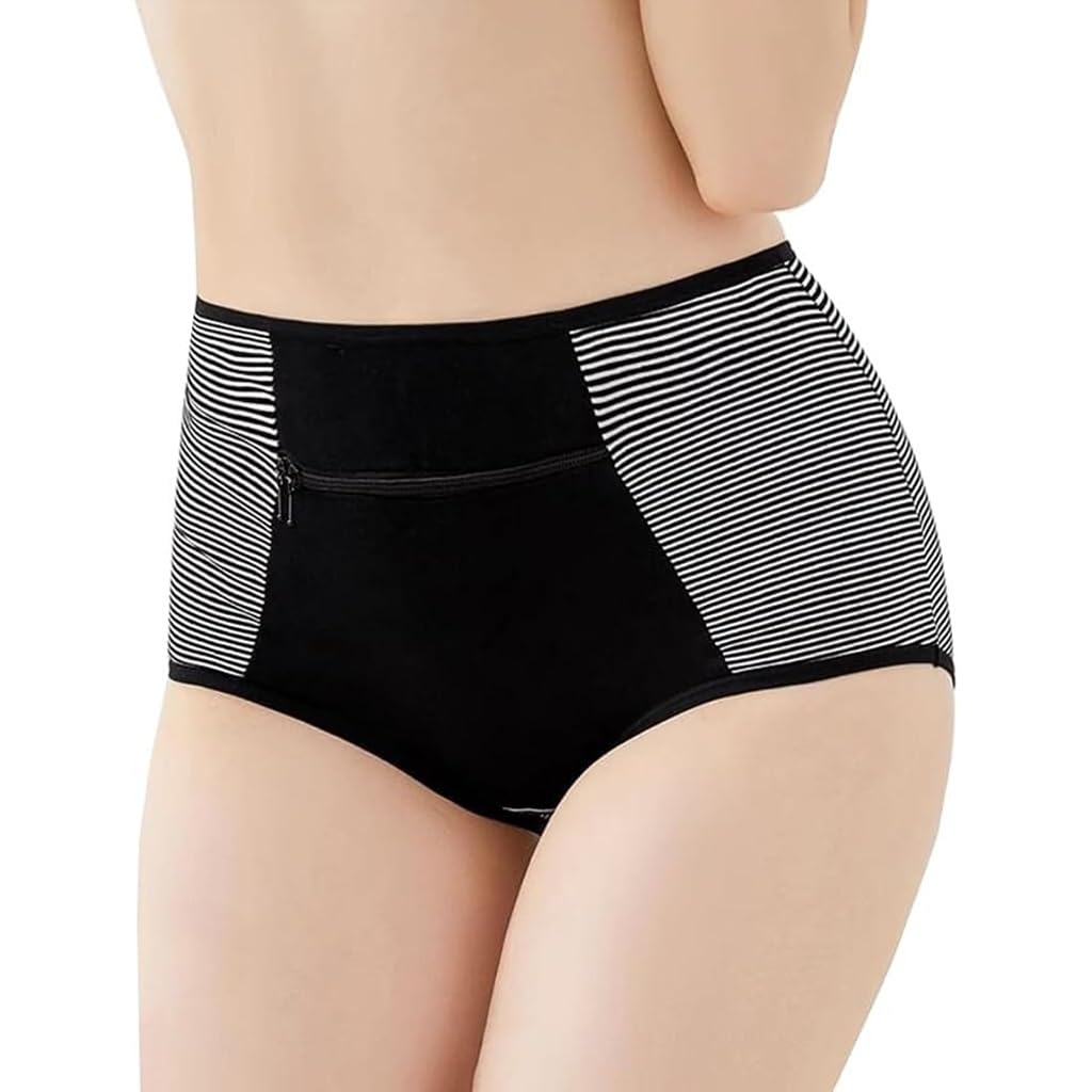 LaseVe Tasca Nascosta Mutande per Donna di Base Comfort Biancheria Intima Sicurezza Scorta Mutandine Boxer 3/4/6 Pezzi
