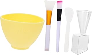 FRCOLOR 5 Conjuntos De Máscara De Coroa Tigela Espátula De Maquiagem Ferramenta Raspador De Silicone Ferramenta DIY Maquiagem Pincel Facial E Tigela Conjunto Aplicador De Rosto Tigela