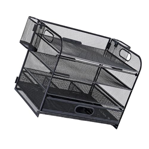 Organisateur de bureau à 4 niveaux Morain avec tiroir coulissant et 2 porte-stylos