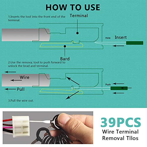 image for Zoizocp Terminal Removal Tool Kit 39Pcs for Car Connector and Other Ho