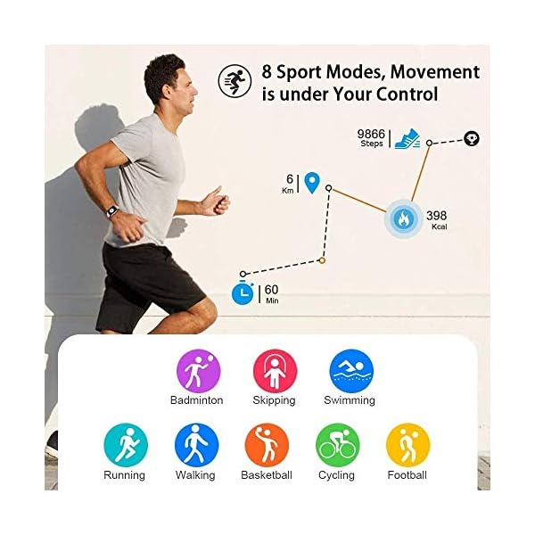 Smart Watch, Reloj Inteligente con Oxígeno Sanguíneo Frecuencia Cardíaca, para Android iOS - Imagen 3