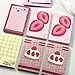 200 Sheets Strawberry M5 Note Pads Kawaii Scrapbook Paper To Do List Notepad 2.63X4.13 IN Cute Notepads Bulk Decorative Paper Strawberries Desserts Grid Note Pad Memo Pad Journaling Office Supplies