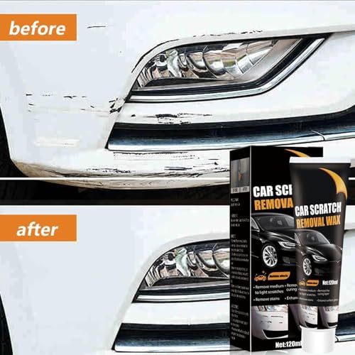 Upgrade Car Scratch Repair Paste, Car Scratch Remover Kit, Car Scratch Repair Paste Polishing Wax, Professional Car Scratch Remover Polishing Wax with Wipe & Sponge for Car Paint Surface(1pcs) - Image 5